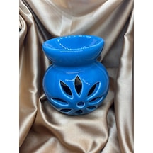 Lotus Çiçeği Motifli Buhurdanlık Mavi 15630810