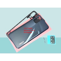 Oppo A72 Uyumlu Full Kasa Arka Kapak Batarya Kapağı - Siyah Çok Renkli