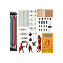 Breadboard Temel Elektronik Eğitim Seti + Dt830d Multimetre