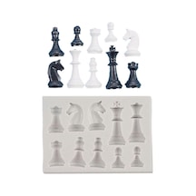 Satranç Taşı Silikon Kalıp 3d Uluslararası Satranç Reçine Kalıbı Diğer