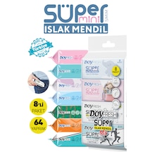 Doyfresh Süper Mini Islak Mendil 1 Paket 8'li Mix