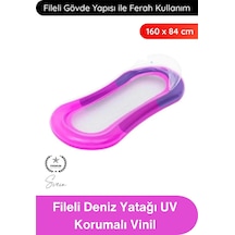 Denizyatağı Fileli Deniz Yatağı Havuz Şezlongu Şişme Yüzer Minder Uv Korumalı Vinil Plaj Tatil Su K
