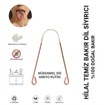 %100 Saf Bakır Dil Sıyırıcı Temizleyici Paslanmaz Ağız Bakım Aparatı Ayurvedik Dil Kazıyıcı Çubuğu
