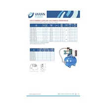 Varan Cmı8-30 Hıd/80 L Paslanmaz Kademeli Hidrofor 1.5 HP / 1.1 kW Monofaze 220 V, 32 - 54 Mss