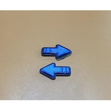 Mini Mavi Renk Ok Yönlü Reflektör Yapışkanlı 2 Adet Plastik