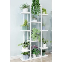Mion Metal/ahşap Saksılık&çiçeklik Beyaz Diğer
