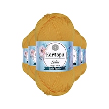 5 Adet Lotus Bikini Büstiyer Bluz Örgü İpi K318 Koyu Sarı