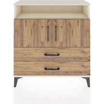 Arges Şifonyer 3 Raflı 2 Çekmeceli 2 Kapaklı 88x30x96 Aytaşı-çam Aytaşı