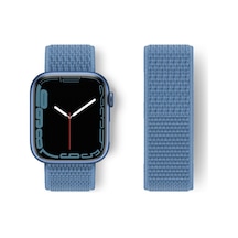 Watch 42mm Hasırlı Cırtcırtlı Kordon - Mavi