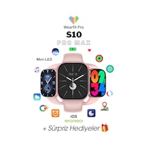 Wearfitpro Wearfit S10 Pro Max 7 Kordonlu Akıllı Kol Saati Miniled Ekran Rose Gold 45mm Wearfitpro Wearfit S10 Pro Max 7 Kordonlu Akıllı Kol Saati Miniled Ekran Rose Gold 45mm