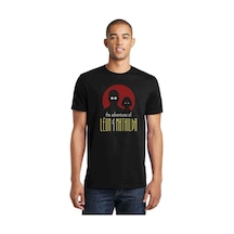 The Adventures Of Leon & Mathilda Baskılı Siyah Erkek Tshirt