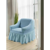 Pamuklu Tekli Koltuk Örtüsü Turkuaz