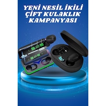 İkili Bluetooth Kulaklık Dijital Göstergeli Uzun Pil Ömrü Yüksek Ses Kaliteli Kulak Içi