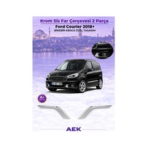 Ford Courier 2018-2023 Araca Özel Krom Sis Çerçevesi A+