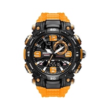 Rogfer Smael 1921 Doğa Sporları Su Geçirmez Erkekler Aydınlık Zaman İzle Elektronik Saat Turuncu Çok Renkli Çok Renkli