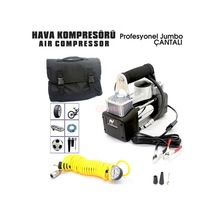 12V Lastik Şişirme Hava Kompresörü Metal Çift Pistonlu 150 Psi