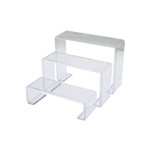 Poşetli 3 Boy Merdiven Teşhir Ayak Yükseklik: 6-11.5-16.5cm Derinlik: 6.5cm En: 19.5-20.5-21.5cm 5517 Renkli