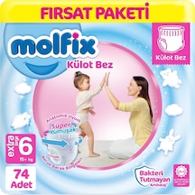 Molfix Külot Bebek Bezi 6 Numara Fırsat Paketi 37 x 2 74 Adet 2'li