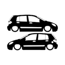 Basık Hyundai Getz Basık Sticker 17x17 Cm Siyah