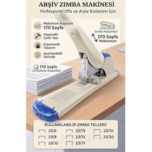 Büyük Boy Zımba Makinesi 1 Adet Kangaro Ds-23s20fl Arşiv Tipi Zımba Makinası 170 Yaprak Kapasiteli Zımba Teli Kollu