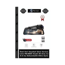 Özel Seri Seyahat Gözü Sürücü Lens M8/8804 Siyah 4k Araç İçi 9.6 İnç Dokunmatik Dikiz Ayna