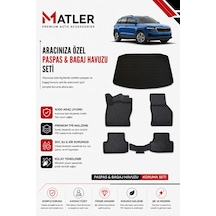 Skoda Karoq 2023 Model 4d Ekstra Havuzlu Paspas Ve Bagaj Havuzu Set