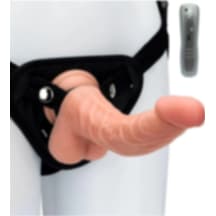 Erofoni Ultra Süper Realistik 16 CM Titreşimli Belden Bağlamalı Yapay Strapon Takma Kaliteli Vibratör Penis