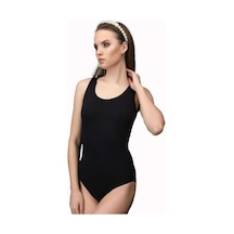 Elit Life Geniş Askılı Kadın Dikişsiz Çıtçıtlı Slip Body Siyah 878 Çok Renkli