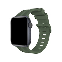 Watch 38mm Kr408 Çizgili Silikon Kordon - Koyu Yeşil