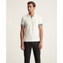 Caz 44715 Polo Yk T-shırt Ekru