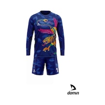 Hnc Sport Yetişkin Ve Çocuk Özel Futbol Kaleci Forması Alt Üst Goalkeeper Jersey Gk258745 Mavi