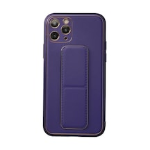 Apple iPhone Uyumlu 11 Pro Kılıf Coco Deri Standlı Kapak - Mor Diğer