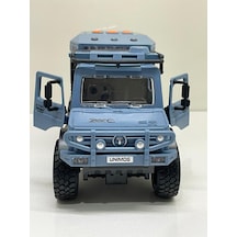 Scowetto Sürtmeli Işıklı Müzikli Off Road Karavan Açılabilir Kapılar 18 Cm Müzikli Of Road Karavan - Mavi