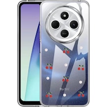 Newface Xiaomi Redmi 14c Fiyonk Desenli Kapak - Desen 9 Şeffaf