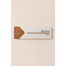 Dövme Ofis Oda Kapı İsimliği Yönlendirme Tabelası Levhası Kişiselleştirilebilir