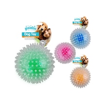Pawise - 398 - Flash Bouncer Ball Işıklı Şeffaf Plastik Top Köpek Oyuncağı - Ece-umay - 12 Cm