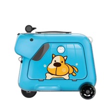 Sq3 Çocuklar İçin Elektrikli Binilebilir Scooter Valiz Mavi