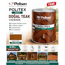 Ahşap Verniği Mat Doğal Teak Yeni Renk Su Geçirme Ahşapın Ömrünü Uzatır Yüksek Uv Direnci 0,75 L Kod :0199