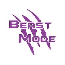 Beast Mode Sticker 17x17 Cm Mor