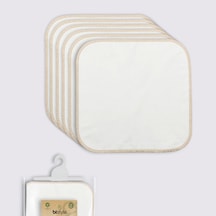 Bistyle Organik 28x28 6'lı Penye Mendil 90103 Ekru Ekru