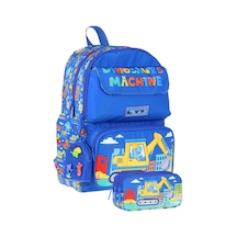 Kaukko Kids Mechanic Mavi - Sarı Erkek Çocuk İlkokul Sırt Çantası Ve Kalem Çantası Seti - Setkk-l5369c Çok Renkli