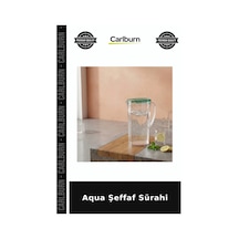 Özel Üretim Plastik Kapaklı Ergonomik Mutfak Buzdolabı Uyumlu Aqua Şeffaf Sürahi