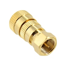 Rg-6/U-6 Konnektör - F - Erkek - Gold - Vidalı