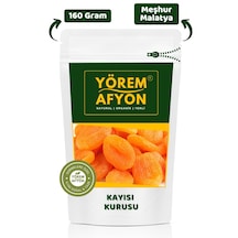Yörem Afyon Meşhur Malatya Güneşte Kurutulmuş Etli Jumbo Boy Vegan Kayısı Kurusu, Şekerpare 160gr. 160 G