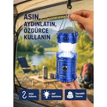 Güneş Enerjili Katlanabilir Kızaklı Kamp Feneri Usb Şarjlı, Çok Yönlü Ve Dayanıklı Tasarım Tkdytgsrtu1hrkbo3r6 Çok Renkli
