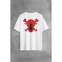 One Piece Anime Dizi Japanese Urban Wear Street Culture Sırt Ön Baskılı Oversize Tişört Unisex T-shirt 001