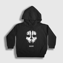 Presmono Unisex Çocuk Ghosts Call Of Duty Kapüşonlu Sweatshirt Siyah