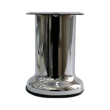 Cateksss 10 Cm Asena Tablalı Metal Dolap Vestiyer Komidin Vitrin Baza Ayağı Çap 48 Mm Krom Kaplama - 35 Li Paket