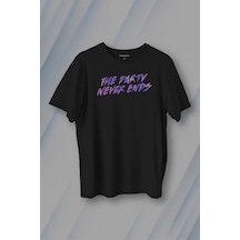 Party Never Ends Music Acid Baskılı Tişört Unisex T-shirt 001