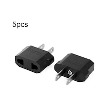 5 Adet Ab Fiş Abd Fiş Şarj Adaptörü, Amerika Birleşik Devletleri Soket Fişli Seyahat Güç Adaptörü Siyah Diğer